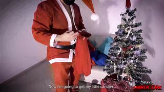 Santa Claus Receives a Wonderful Gift: a Beautiful Girl for Him to Fuck All Night