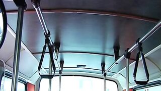 Alluring French whore DPed in the bus