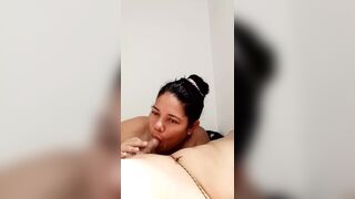 My girlfriend looks beautiful with my cock in her mouth
