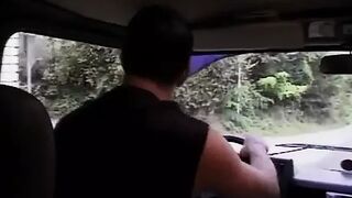 Horny Blonde Woman Gets Fucked Really Horny Outdoors in the Car - Horny Shaved Pussy