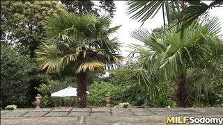 MILFs Daisy Rock and Jamie Brooks Getting Fucked Outdoors