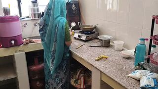 Bhabi was cooking in the kitchen, brother-in-law