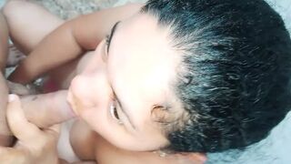 Neighbor sucking deep throat