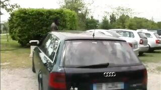 Interracial Orgy in the Garden: These Hotties Love to Be Fucked in the Ass