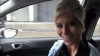 Short Haired Blonde Chick Gets Man Handled in the Cellar and Fucked in the Ass