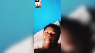 Horny stepmama masturbating on video call